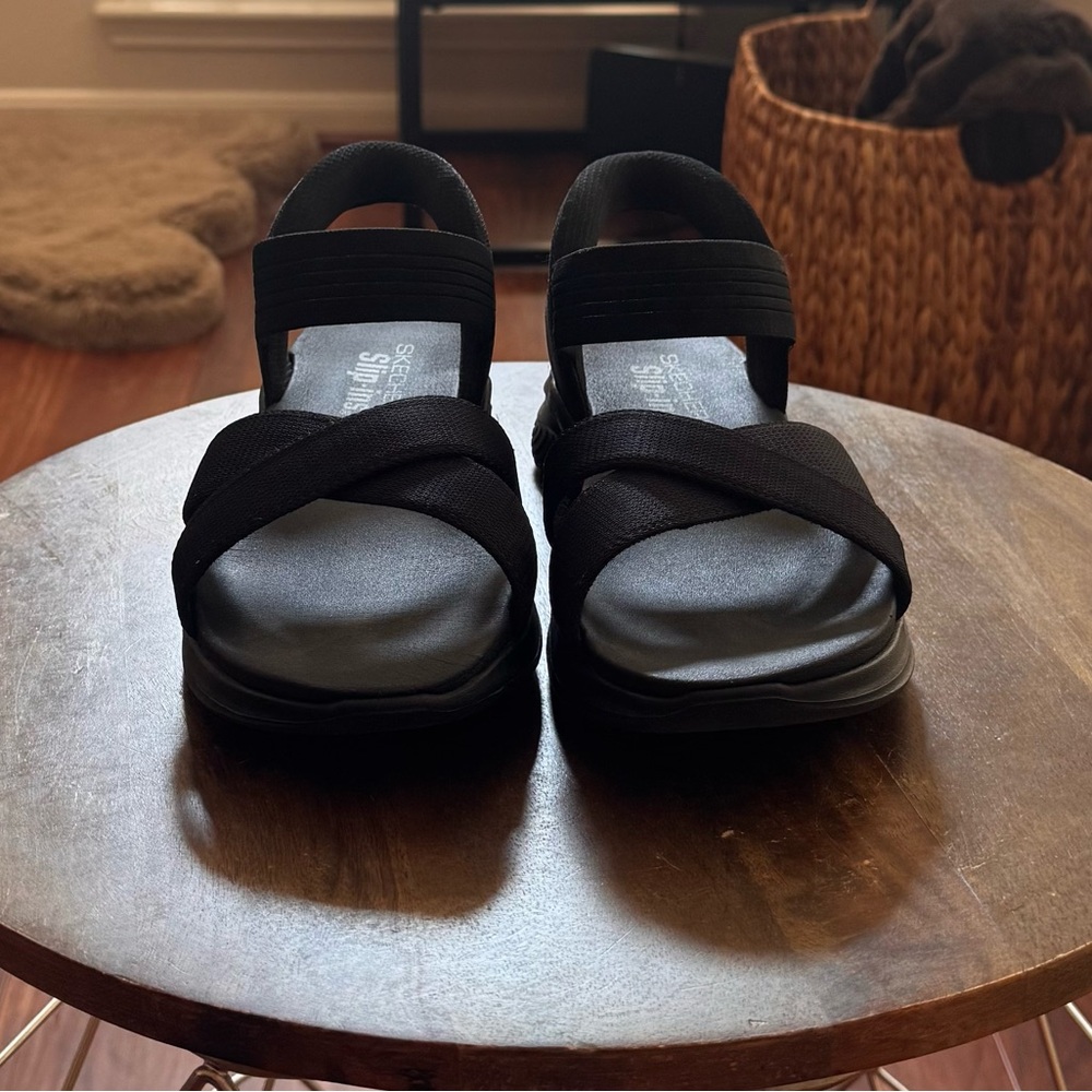 Women’s Black Skechers Slip-ins